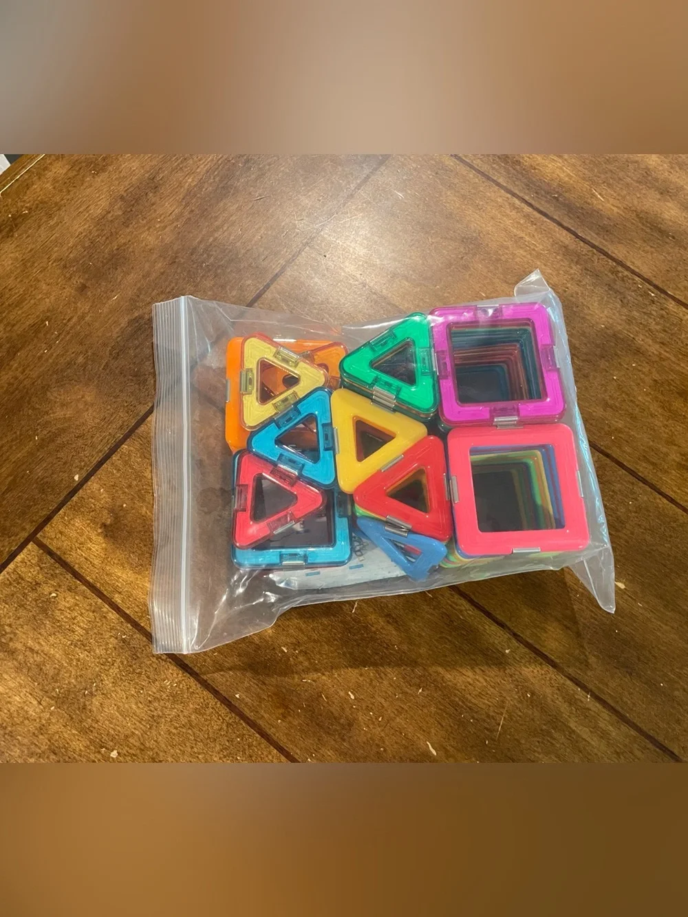 Magnetic Blocks Set - Multicolor Square Tiles